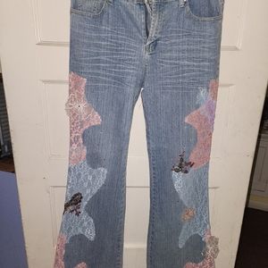 Jean Parade womens flared Jeans Size Large
